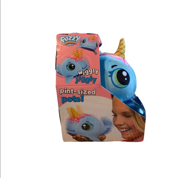 Fuzzy Wubble Jigglers Sprinkles the Narwhal - Picture 3 of 6
